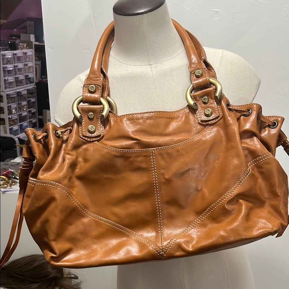 Francesco biasia Elegant Tan Leather Handbag
